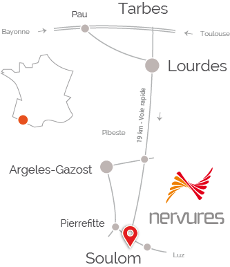Plan d'accès Nervures - Soulom