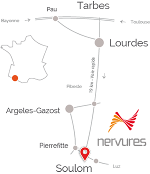 Plan d'accès Nervures - Soulom